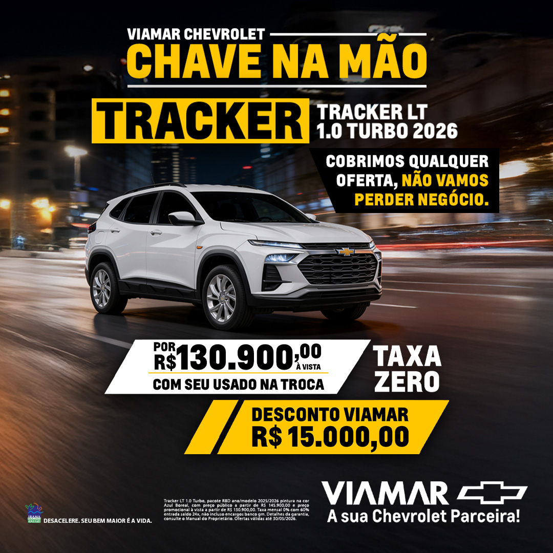 Oferta banner destaque TRACKER LT 1.0 TURBO